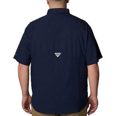 Men's Columbia Navy West Virginia Mountaineers Big & Tall Tamiami Omni-Shade Button-Down Shirt