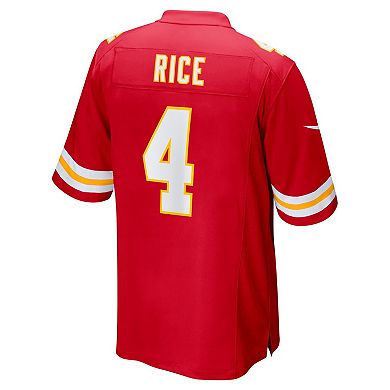 Men's Nike Rashee Rice Red Kansas City Chiefs Game Jersey