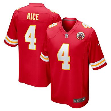 Men's Nike Rashee Rice Red Kansas City Chiefs Game Jersey