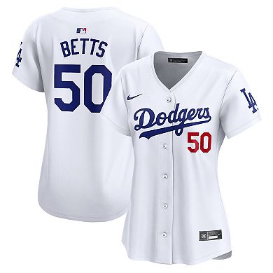 Women's Nike Mookie Betts White Los Angeles Dodgers Home Limited Player Jersey