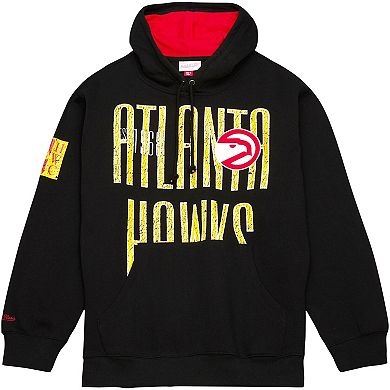 Men's Mitchell & Ness Black Atlanta Hawks Hardwood Classics OG 2.0 Pullover Hoodie