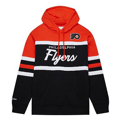 Men's Mitchell & Ness Black/Orange Philadelphia Flyers Head Coach Pullover Hoodie