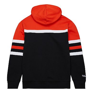 Men's Mitchell & Ness Black/Orange Philadelphia Flyers Head Coach Pullover Hoodie