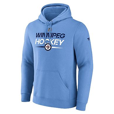 Men's Fanatics Branded Light Blue Winnipeg Jets Alternate Wordmark Fleece Pullover Hoodie