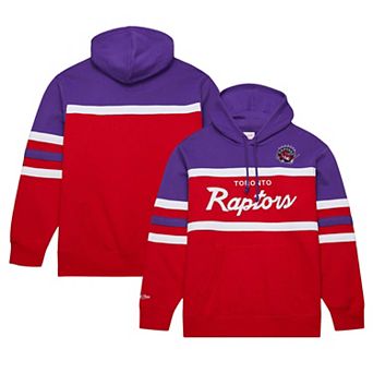 Men's Mitchell & Ness Red/Purple Toronto Raptors Head Coach Pullover Hoodie