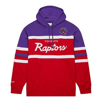 Men's Mitchell & Ness Red/Purple Toronto Raptors Head Coach Pullover Hoodie