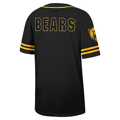 Men's Colosseum Black Baylor Bears Free Spirited Mesh Button-Up Baseball Jersey