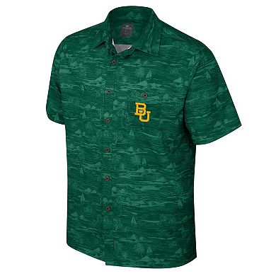Men's Colosseum Green Baylor Bears Ozark Button-Up Shirt
