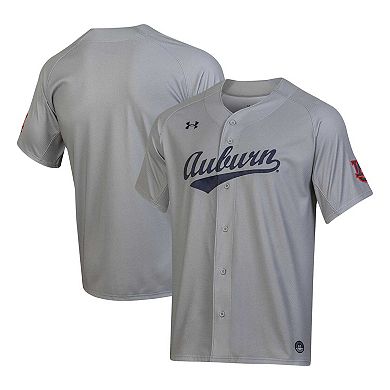 Men's Under Armour Gray Auburn Tigers Replica Baseball Jersey