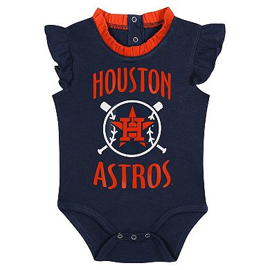 Newborn & Infant Fanatics Branded Navy/Gray Houston Astros Two-Pack Fan Bodysuit Set