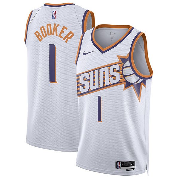 Unisex Nike Devin Booker White Phoenix Suns Swingman Jersey ...