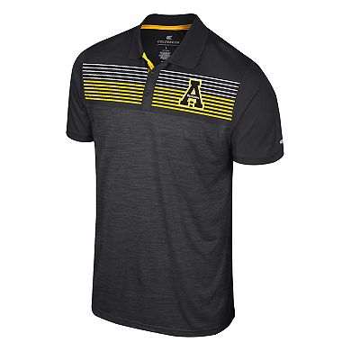 Men's Colosseum Black Appalachian State Mountaineers Langmore Polo