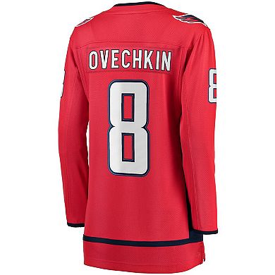 Women's Fanatics Alexander Ovechkin Red Washington Capitals Captain Patch Home Breakaway Player Jersey