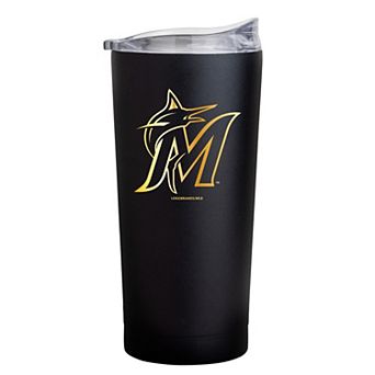 Miami Marlins Black Foil 20oz. Powder Coat Tumbler