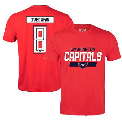 Men's Levelwear Alexander Ovechkin Red Washington Capitals Richmond Player Name & Number T-Shirt