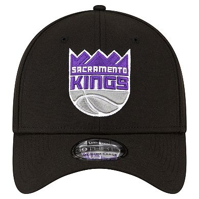 Men's New Era Black Sacramento Kings Logo 39THIRTY Flex Hat