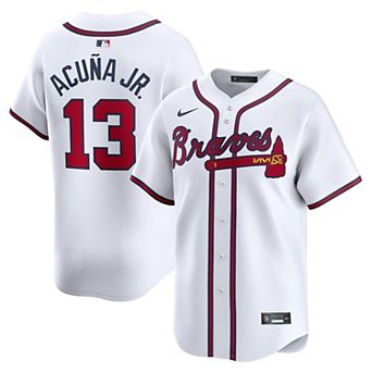 Men's Nike Ronald AcuÃ±a Jr. White Atlanta Braves Home Limited Player Jersey
