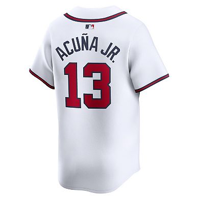 Men's Nike Ronald Acuña Jr. White Atlanta Braves Home Limited Player Jersey