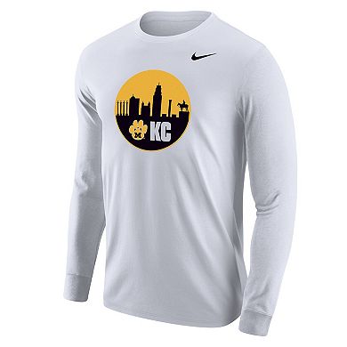 Men's Nike White Missouri Tigers Mizzou Kansas City Long Sleeve Shooting T-Shirt