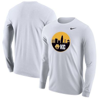 Men's Nike White Missouri Tigers Mizzou Kansas City Long Sleeve Shooting T-Shirt