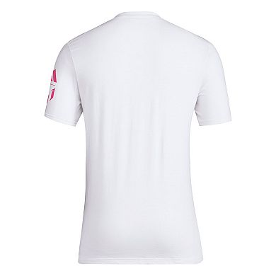 Men's adidas Lionel Messi White Vice T-Shirt