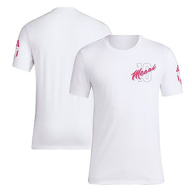 Men's adidas Lionel Messi White Vice T-Shirt