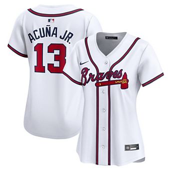 Women's Nike Ronald Acuna White Atlanta Braves Home Limited Player Jersey