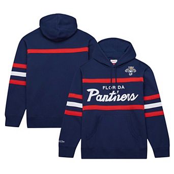 Men's Mitchell & Ness Navy Florida Panthers Head Coach Pullover Hoodie