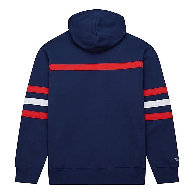 Men's Mitchell & Ness Navy Florida Panthers Head Coach Pullover Hoodie