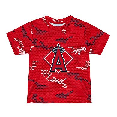 Toddler Fanatics Branded Red Los Angeles Angels Field Ball T-Shirt & Shorts Set