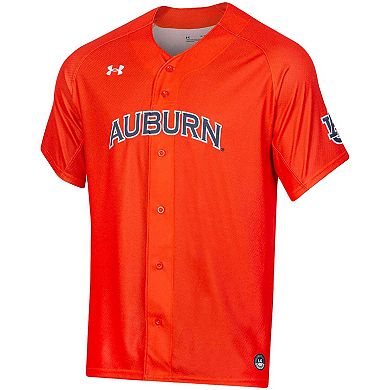 Men's Under Armour Orange Auburn Tigers Replica Baseball Jersey