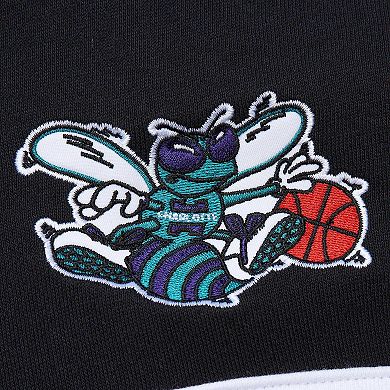 Men's Mitchell & Ness Teal/Black Charlotte Hornets Head Coach Pullover Hoodie