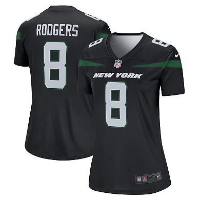 Women's Nike Aaron Rodgers Stealth Black New York Jets Alternate Legend Player Jersey