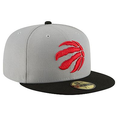 Men's New Era Gray/Black Toronto Raptors 2-Tone 59FIFTY Fitted Hat
