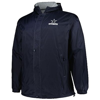 Men s Dunbrooke Navy Dallas Cowboys Big Tall Legacy Stadium Full Zip Jacket