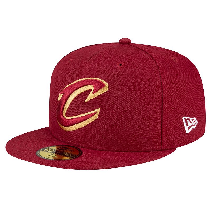 Men's New Era Wine Cleveland Cavaliers 59FIFTY Fitted Hat,