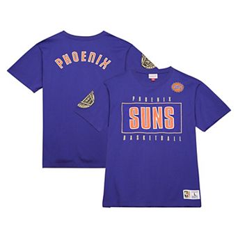 Men's Mitchell & Ness Purple Phoenix Suns Hardwood Classics Team OG 2.0 Premium Vintage Logo T-Shirt