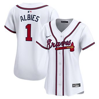 Women's Nike Ozzie Albies White Atlanta Braves Home Limited Player Jersey
