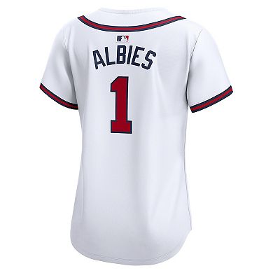 Women's Nike Ozzie Albies White Atlanta Braves Home Limited Player Jersey