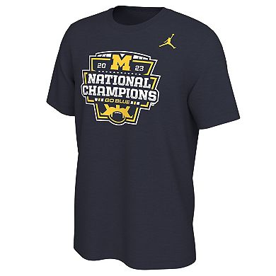 Men's Jordan Brand Navy Michigan Wolverines College Football Playoff 2023 National Champions Team T-Shirt