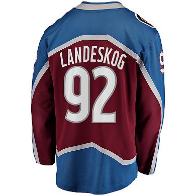 Men's Fanatics Gabriel Landeskog Burgundy Colorado Avalanche Captain Patch Home Breakaway Jersey