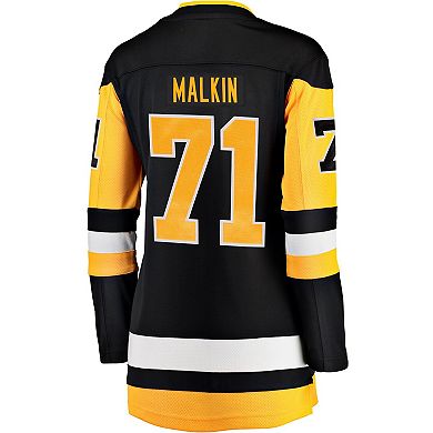 Women's Fanatics Branded Evgeni Malkin Black Pittsburgh Penguins Home Breakaway Player Jersey