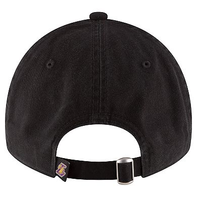 Men's New Era Black Los Angeles Lakers Team 2.0 9TWENTY Adjustable Hat