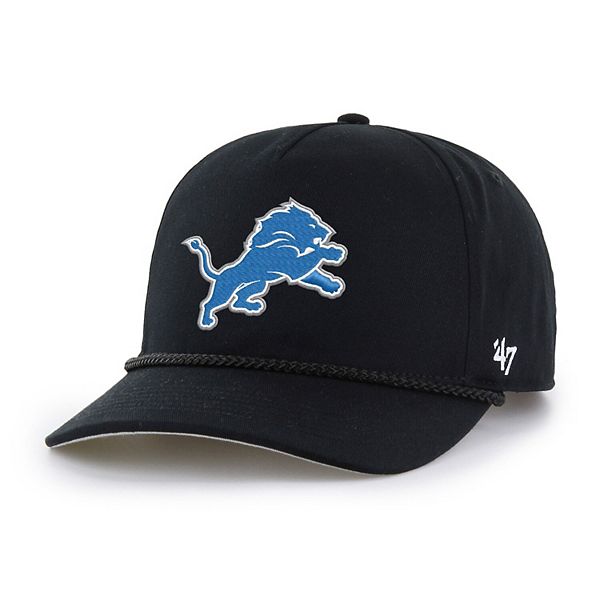 Men's '47 Black Detroit Lions Logo Rope Hitch Adjustable Hat