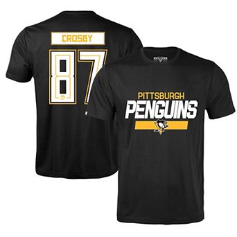 Men's Levelwear Sidney Crosby Black Pittsburgh Penguins Richmond Player Name & Number T-Shirt