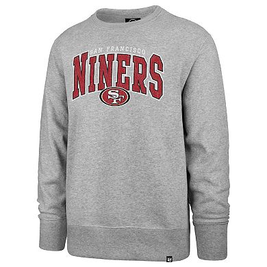 Men's '47 Gray San Francisco 49ers Varsity Block Headline Pullover Sweatshirt