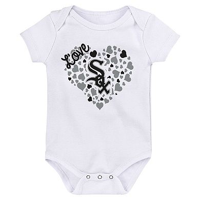 Fanatics Branded Chicago White Sox 3-Pack Home Run Bodysuit Set