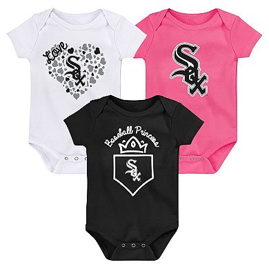 Fanatics Branded Chicago White Sox 3-Pack Home Run Bodysuit Set