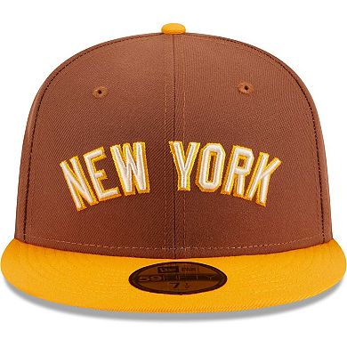 Men's New Era Brown New York Yankees Tiramisu 59FIFTY Fitted Hat