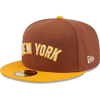 Men's New Era Brown New York Yankees Tiramisu 59FIFTY Fitted Hat